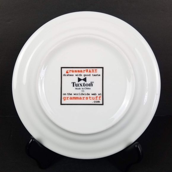 grammarWare Good Well Good English Grammar Small Plate Tuxton - Picture 2 of 8
